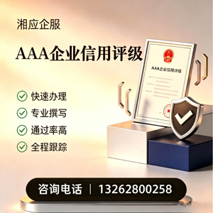 衡阳AAA企业信用评级申请服务